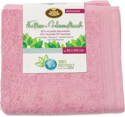 Produktbild von GÖZZE Frottierserie aus recycelten Materialien weiches saugfähiges nachhaltiges Duschtuch Altrosa 70 x 140 cm