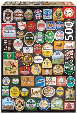 Produktbild von Educa Puzzle.  Beer labels collage 1500 Teile