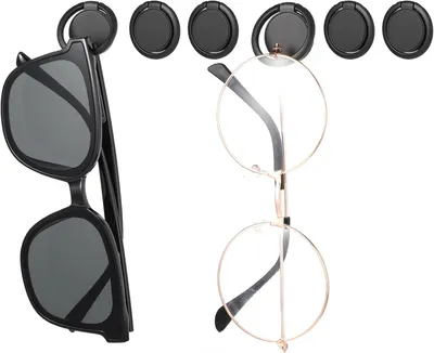 Imagen del producto de Soporte para gafas de pared, juego de 6 unidades, para guardar gafas de sol, organizador para múltiples gafas