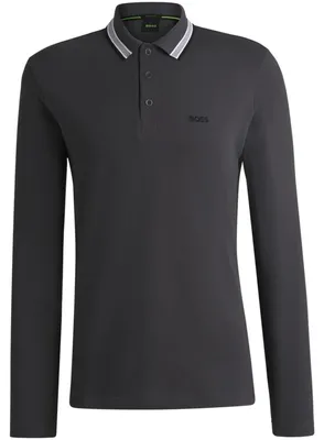 Produktbild von Boss - Poloshirt für Herren, Baumwolle, Langärmlig GT34018 (M) (Dunkelgrau)