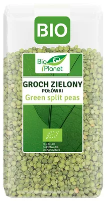 GROCH ZIELONY POŁÓWKI BIO 500 g - BIO PLANET