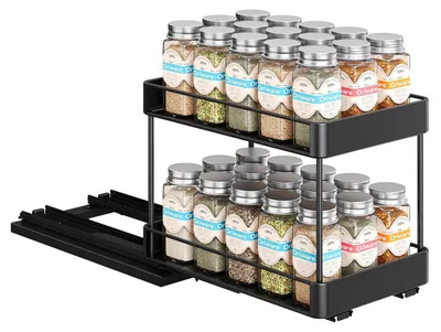 Immagine prodotto di Ripiano estraibile per spezie - Organizzatore da cucina con cassetto