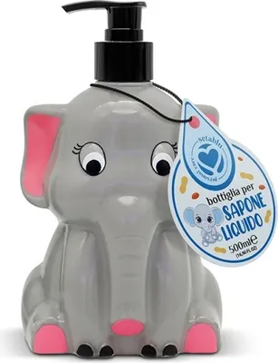 Produktbild von GKA süßer Kinder Seifenspender Elefant Duschspender Spender für Flüssigseife 500 ml