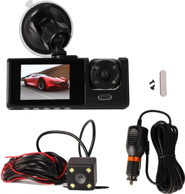 Obrázok produktu pre Dash kamera 1080p s vysokým rozlíšením obrazu Veľký široký uhol Trojcestný záznamník jazdy v aute pre