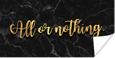 Produktbild von MuchoWow® Poster Sprichwörter - Gold - Schwarz - Marmor 40x20 cm - Poster für die Wand - Poster Schlafzimmer