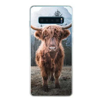 Produktbild von MuchoWow® Handyhülle Schutzhülle Hülle für Samsung Galaxy S10 Plus Schottischer Hochländer - Kuh - Tiere - Berg - Natur Silikon Softcase Handy Hülle - Schutzhülle