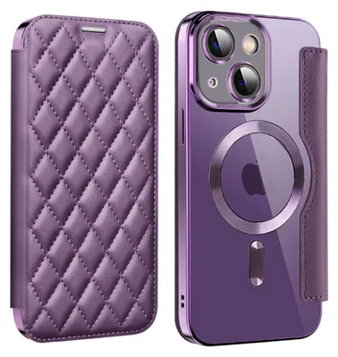 Produktbild von Für Apple iPhone 15 Plus 360 Grad Full Body Magsafe RFID Anti Datenklau Kunst Leder Hülle Tasche Smart Cover
