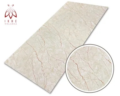 Produktbild von 0,72m² PVC Wandverkleidung Wandpaneelen Marmoroptik | Bad & Küche |Alternative zu Fliesen & Marmor | MPVC Beige 01 | 120x60cm | Bad & Küchenfliese