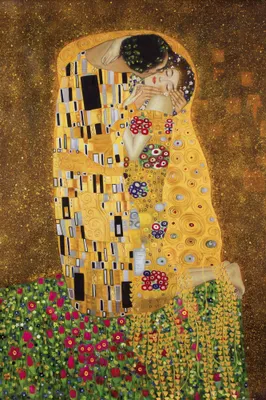 Produktbild von Gustav Klimt Kunstdruck Bild - Der Kuß II (120 x 80 cm)