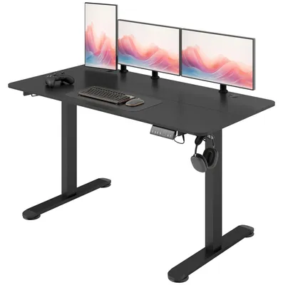 Productafbeelding van Vinsetto Verstelbaar bureau, 140 x 70 cm, computerbureau, zwart