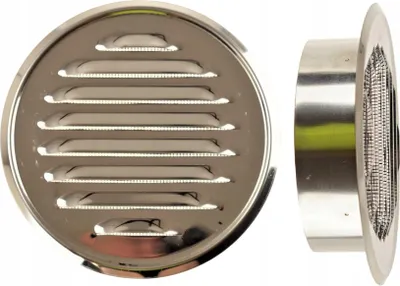 Produktbild von Ventilationsgitter Lüftungsgitter FEINZ mit Kragen - Ø 100 mm - Edelstahl - Langlebig und rostfrei - Optimaler Luftaustausch