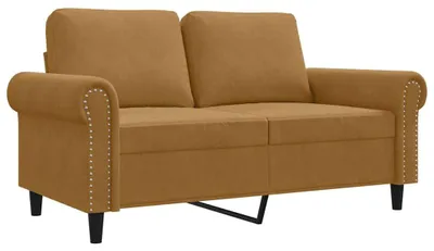 Produktbild von vidaXL 2-Sitzer-Sofa Braun 120 cm Samt