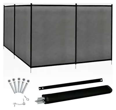 Produktbild von Poolzaun, Schutzzaun für Schwimmbad im Garten, Komplettset für Pool, Teichzaun 360x125cm