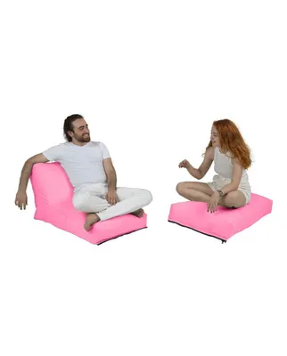 Produktbild von Hanah Home, Siesta- FRN1212, Rosa, Klassische Sitzsäcke, 100% ige Styropor mit hoher Dichte recycelt