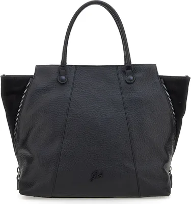 Produktbild von Gabs Leder Schultertasche Umhängetasche Ambra Caribu Crosta Black Shoulderbag Nero schwarz