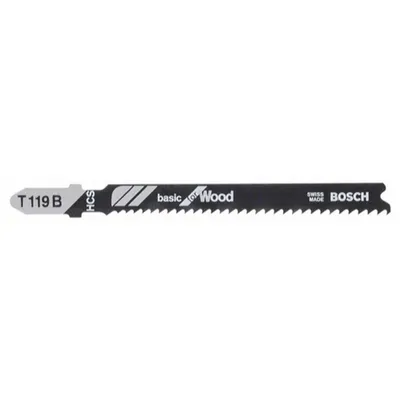 Produktbild von Bosch  Stichsägeblatt T 119 B Basic for Wood, 5er-Pack, 2608630037