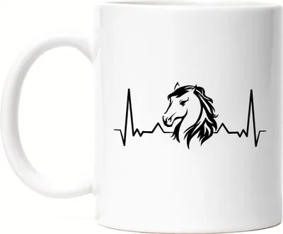 Produktbild von Pferd Tasse Weiß Pferdehufe Pferdeliebhaber Pferde Pferdeflüsterer Reiten Pony Hobbie Liebe Freiheit Lebendig