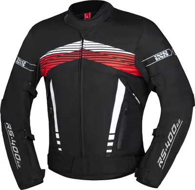 Produktbild von IXS RS-400-ST 3.0 Motorrad Textiljacke, schwarz/weiß/rot, L