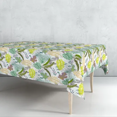 Imagen del producto de Mantel de hule estampado por metros - Jardín Hojas Helechos Verde 43262-1