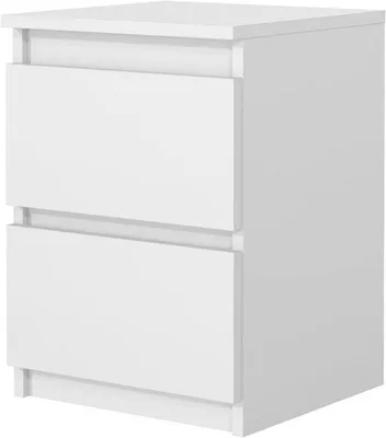 Produktbild von Nachttisch - Beistelltisch - Schlafzimmeraufbewahrung - Schubladen ohne Griffe - 40 cm breit - Mattweiß
