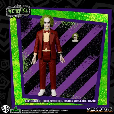 Produktbild von Mezco Toyz - Beetlejuice Figurki Kolekcjonerska w Czerwonym Fraku 9,5 cm