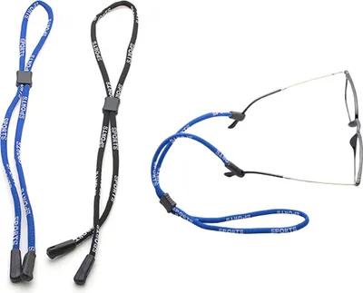 Produktbild von INF Verstellbare Brillenbänder schwarz/blau 64 cm 2er-Pack