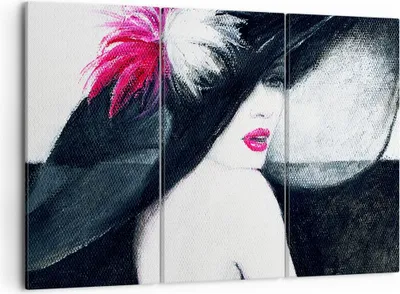Produktbild von Bild auf Leinwand - Leinwandbild - Frau Modell - 105x70cm - Wand Bild - Wanddeko - Wandbilder - Leinwanddruck - Bilder - Kunstdruck - Wanddekoration - Leinwand bilder - Wandkunst - CE105x70-4020