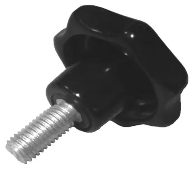 Produktbild von 10 x Sterngriffschraube M6 x 20mm DIN6336 A schwarz Ø 32