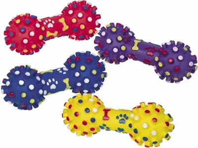 Produktbild von Nobby Hundespielzeug Vinyl Hantel Pfote & Knochen mit Squeaker