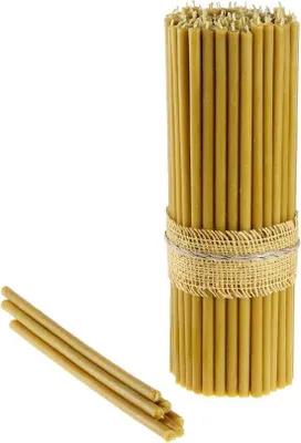 Produktbild von Bienenwachskerzen Gelb - 29,5 cm, 100% rein, nicht giftig, rußfrei