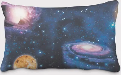 Produktbild von SCHÖNER LEBEN. Kissenhülle Weltall Planeten Erde blau bunt Größe 30x50cm (HxB) 30x50cm (HxB) Größe