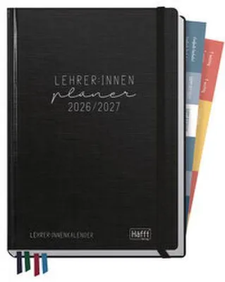 Image de Éditions Häfft® 11180-9 Éditions Häfft® Agenda pour enseignants Black Edition août 2026 - juillet 2027, noir, 1 exemplaire