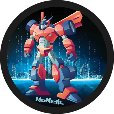 Produktbild von McNeill Schulranzen-Zubehör McAddy Roboter Rot / Blau mehrfarbig