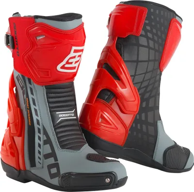 Zdjęcie produktu dla Buty motocyklowe Bogotto Donington, szary/czarny/czerwony, 44