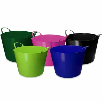 Produktbild von vPlast Eimer V-Trug Flexi blau, Fassungsvermögen: 65 Liter