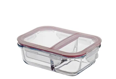 Produktbild von Küchenprofi 1001603500, Lunch container, Pubertät, Transparent, Glas, Rechteckig, 2 Taschen