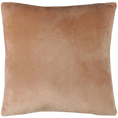 Obrázok produktu pre Poťah na vankúš 50x50 cm, farba Nougat, 1 kus, bez výplne, jemný poťah na vankúš so zipsom, s jemnou textúrou ako kašmír, 100% polyester, možné prať pri 30°C