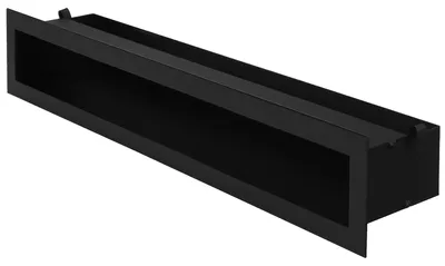 Zdjęcie produktu dla KOTARBAU® – Listwa dekoracyjna do kominka, kratka wentylacyjna, kratka kominkowa, 60 cm, czarna