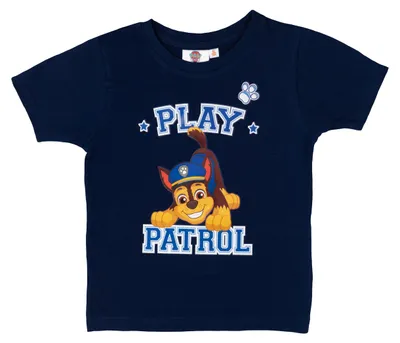Produktbild von Paw Patrol T-Shirt für Jungen – Play Patrol Oberteil Kinder Shirt kurzärmlig Blau 98-104