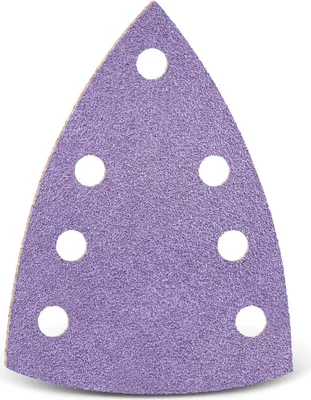 Produktbild von MENZER Purple HD Klett-Schleifblätter, 150 x 100 mm, 7-Loch, f. Deltaschleifer, Keramik-Mix (50 Stk.) K60