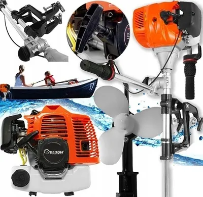 Produktbild von Benzin Aussenborder 5 PS 49,1 ccm 2-Takt Bootsmotor Fischerbootmotor Benzinmotor Außenborder Für Pontoon