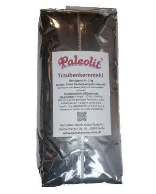 Produktbild von 1kg Paleolit Traubenkernmehl OPC Rohkostqualität