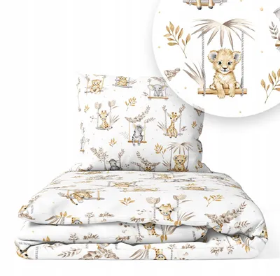 Produktbild von Kinderbettwäsche 100x135 Baumwolle Baby Bettwäsche Set 100x135 + 40x60 Kissenbezug Jungen & Mädchen Kleinkind Bettbezug
