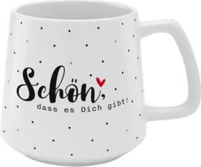 Produktbild von GRUSS & CO Tasse Konisch,  Motiv "Schön, dass es dich gibt!"