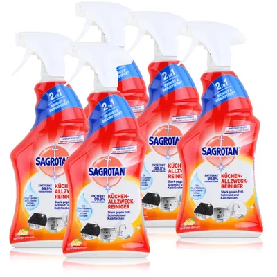 Produktbild von Sagrotan Küchen-Allzweckreiniger Spritzige Zitrone 750ml (5er Pack)