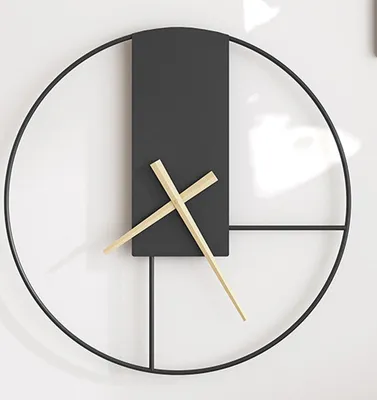 Imagen del producto de Reloj de pared: Sencillo y moderno, ideal para pasillos y salones, fabricado en metal y bambú