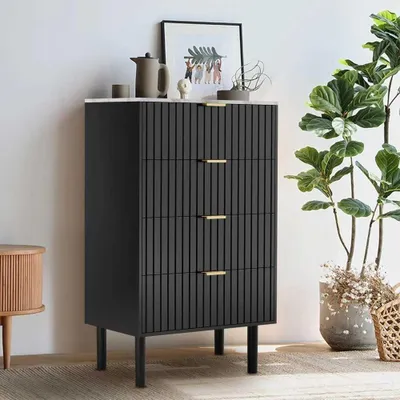 Obrázek produktu pro Skříňka s zásuvkami - Komoda - Úložná skříň - Komoda - Skříňka s čtyřmi zásuvkami - Skandinávský design