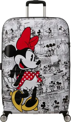 Produktbild von American Tourister Koffer, Weiß, 77 cm hoch, 28 cm tief, 96 L Volumen, Spinner-Rollen, TSA-Zahlenschloss, Wavebreaker Disney Comics, ABS, 2 Hauptfächer, interne Trennwand, Zipperfächer