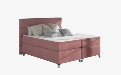 Produktbild von NABBI Gepolstert Doppelbett mit Stauraum Avellino 140 - Rosa