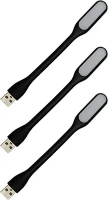 Obrázok produktu pre Svetlo USB, mini LED lampa, 3 balenia flexibilného husieho krku na čítanie notebooku s počítačovou klávesnicou (čierna)